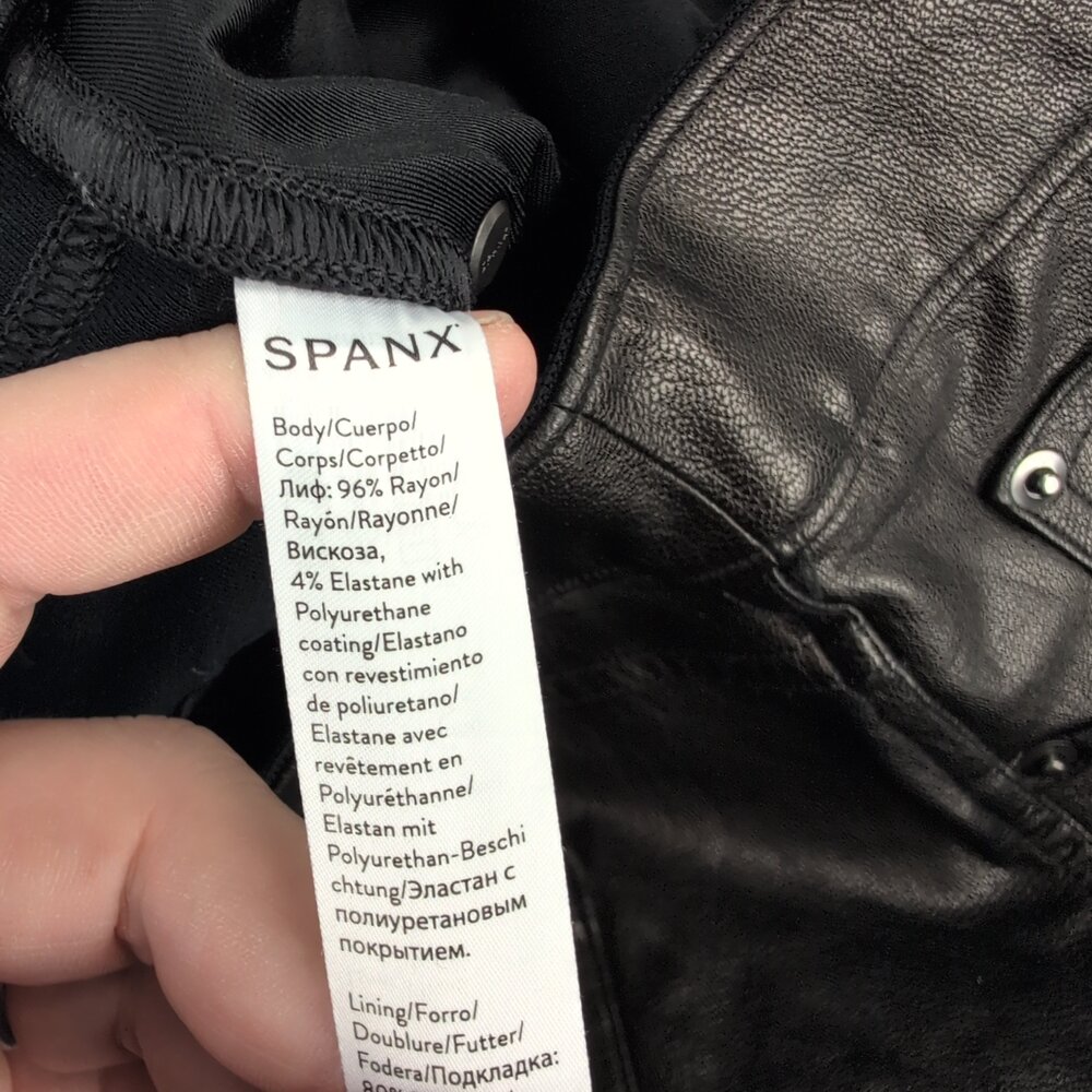 Spanx Faux Leather Pant Sz L - Picture 6 of 14